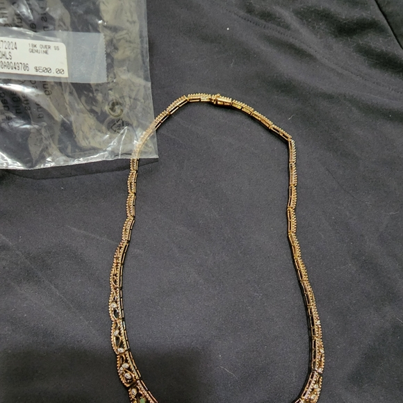 18k on SS floral design with various precious stones - Picture 4 of 4